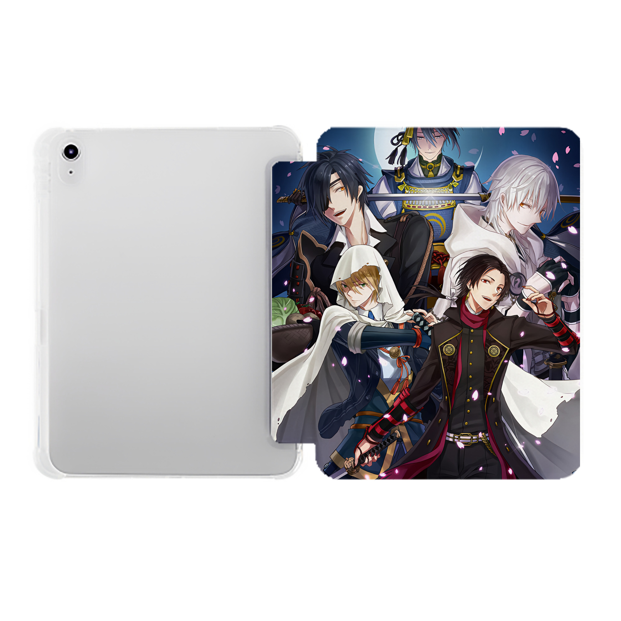 （画像用） 刀剣乱舞 Touken Ranbu IPad ケース ペン収納付き 三つ折りスタンド PUレザー×シリコン 対応機種9.5/10.5/10.9インチ